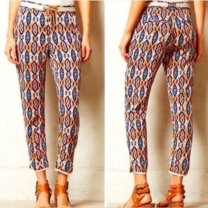Pilcro and the Letterpress Pants Sz 25 Paz Ikat Jogger Boho Drawstring Pants